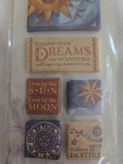 Vintage Paper House Productions Sun & Moon Celestial Canvas 3D Dimensional…