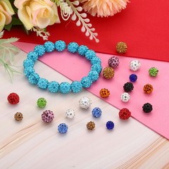 8mm Rhinestone Clay Beads, 100 Pcs Polymer Clay Crystal Charm Beads Black