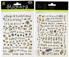 New pack Provo Craft BABY Words Phrases It’s A Girl Boy First Feet Toes Stickers