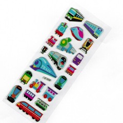 Kids Crafts Learning Activity Fun Stickers: Trains Locomotives Rail Transports
