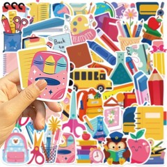 Waterproof Back to School Stickers – 50 Unique Vinyl Designs for Kids & Teachers
