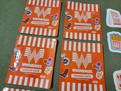 Whataburger 2026 Sticker Packs 1, 2, 3, and 5. Lot of 8 packs. New.