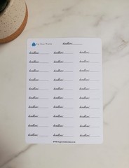 Deadline Stickers for Calendars, Planners, Agendas, and Journals