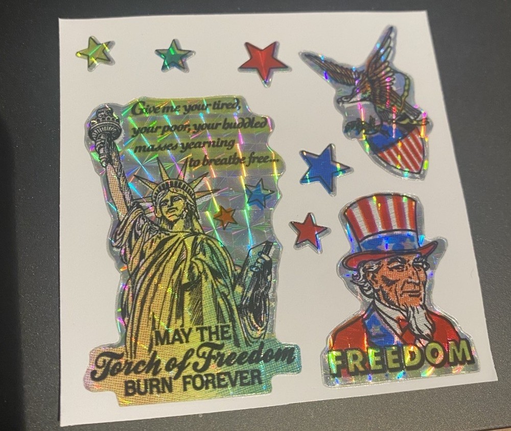 Vintage Prism 3×3 Inches Kodak Vending Machine America Sticker Sheet Liberty