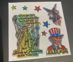 Vintage Prism 3×3 Inches Kodak Vending Machine America Sticker Sheet Liberty