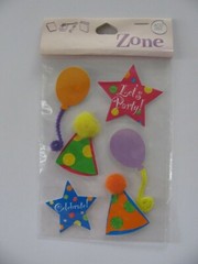 Target BIRTHDAY PARTY Hats & Balloons Dimensional Stickers NIP