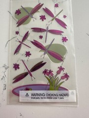 American Greetings Creative Touch Purple Dragonflies Flowers Scrapbooking