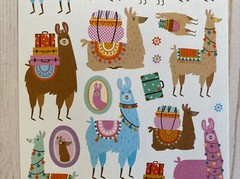 Stickers Llama Llamas Matte Finish Paper Unique Carrying Suitcases New Novelty