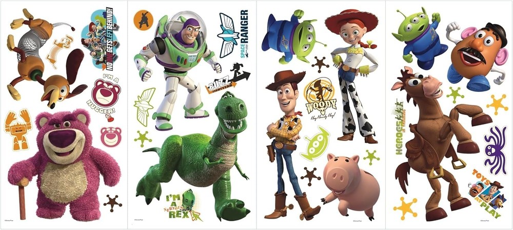 Toy Story 3 Peel and Stick Wall Decals 33 pieces 12 x 8.5 x 1.25 inches fun kids