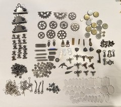 Tim Holtz Idea-ology Huge Mixed Lot 260+Pieces Gears Keys Embellishments