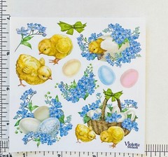 Violette Stickers Easter Chicks Lilac Flowers Crafts Planner Supply Scrapbook