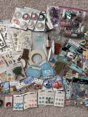 HUGE NEW Bulk Scrapbooking Embellishments and Stickers Lot 100+ Items