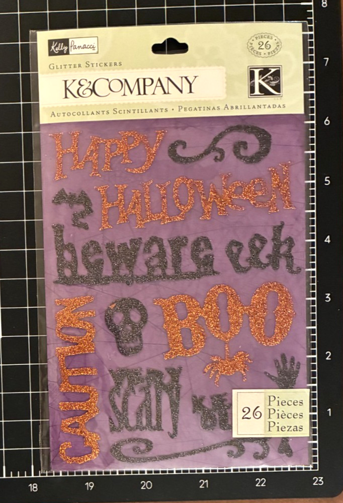 K&Company Spooktacular HALLOWEEN Glitter Stickers or Spiderwebs Die Cut Stickers