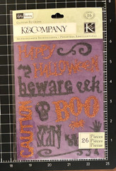 K&Company Spooktacular HALLOWEEN Glitter Stickers or Spiderwebs Die Cut Stickers
