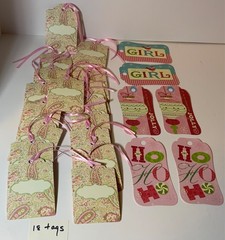 Large Scrapbooking Craft Lot (22) PINK! Christmas & Every Day Stickers, Die Cuts