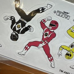 Vintage Power Rangers Stickers Sheet 1995 Saban Paper Art Mighty Morphin