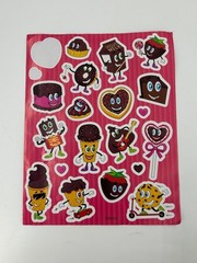Scratch & Sniff Valentines Day Chocolate Dessert Stickers Sheet