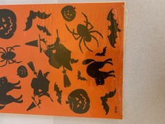 Vtg Forget Me Not AGC Halloween Stickers Pumpkins Cats Spiders Witch Bats NOS