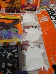 Vintage Halloween Sticker Eraser Stamp Stencil Party Favor Lot