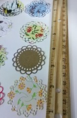 Minature Doilies LOT 30 hand punched scrapbooking embelishments card paper 1.5″