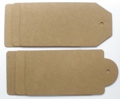 {6} ORNATE TAGS – Raw Bare Unfinished Chipboard Die Cuts Embellishments