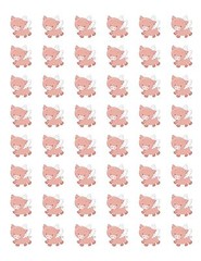 48 PIG PIGS FLY ENVELOPE SEALS LABELS STICKERS 1.2″ ROUND