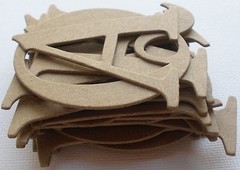150 PC Kit – 2″ ELEGANT FONT – Alphabet Bare Chipboard Letters & Die Cuts