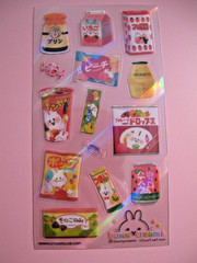 Stickii Club – 4 sticker sheets – Cute pack – Food/Sushi/Bento