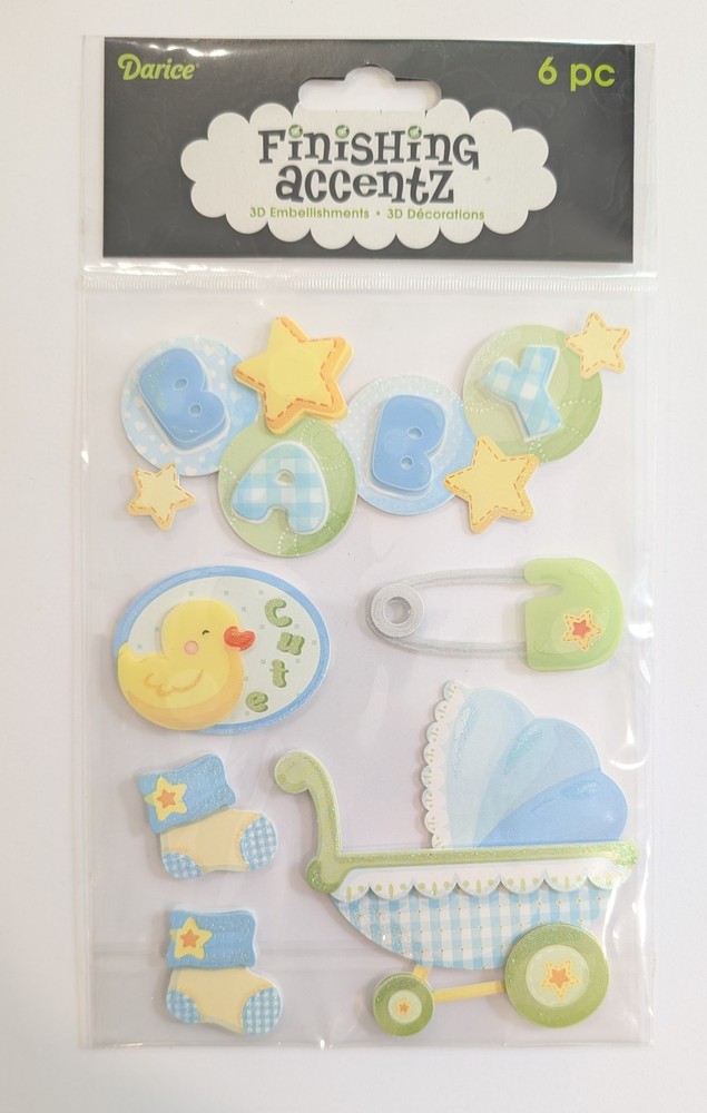 Baby Boy Themed Scrapbooking Stickers By Darice