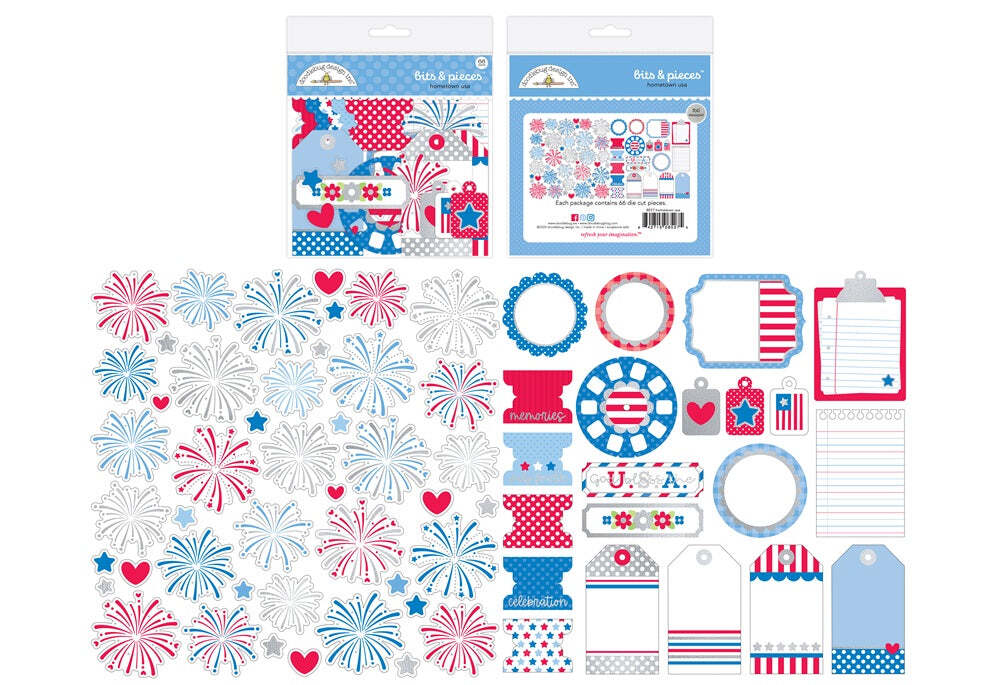 Hometown USA Bits and Pieces Die Cuts Set – 66 Pieces