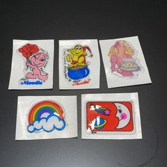 Puffy Stickers Lot Of 5 Vintage Stickers – Rainbow Moon Barbie Moodie 1980s
