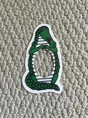 Vintage 1980s Alligator Sticker Photo Frame For A 3×2 Inch Photo