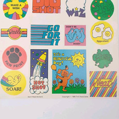 1985 Troll Associates Don’t Peek Stickers Reading Book Club School Unused Sheet