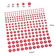 Self-Adhesive Rhinestone Sticker 3375 Pieces Crystal in 5 Size 15 Colors Blin…