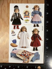 KIRSTEN American Girl Sticker Sheet Scrapbook Craft Stickers