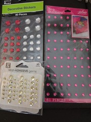 Vintage Jolees Boutique 5038293 Pink Round Gems Rhinestone Border 3 Sheet Lot