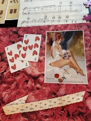 Junk Journal 80+ pieces Red Pink Love Curated Lot Unique Book Pages & more