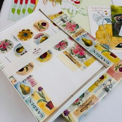 Mixed Lot of Stationary Stickers Cards Some Hallmark Misc Greetings
