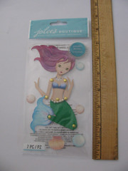 Jolee’s Boutique POSEABLE MERMAID Dimensional Stickers 7 Pieces NIP