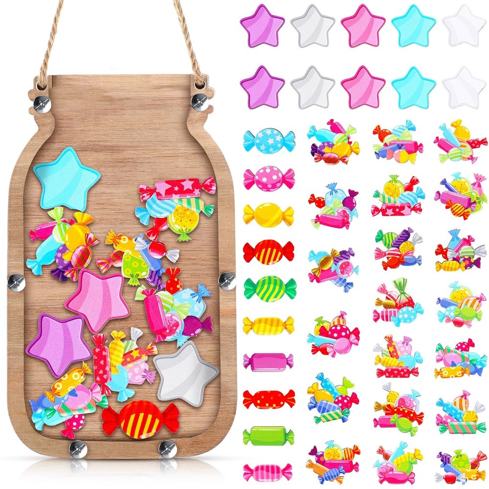 Kids Candy Reward Jar Potty Training Positive Behavior Chart 11.81×7.09 Inch