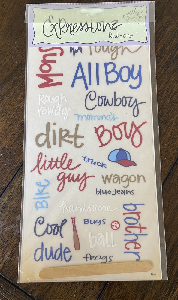 Boy Expressionz Rub Ons By Junkitz