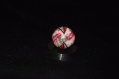 🧐👉Antique hand painted, multi-color glazed clay collector’s⭐ art marble .780″