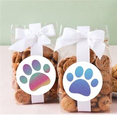 600 Pcs Dog Paw Stickers Roll for Kids 1.5 Inch Round Puppy Dog Paw Label Sti…