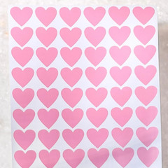 Light Pink Heart Stickers! – 0.25 to 4 inch – Cute for Valentines!