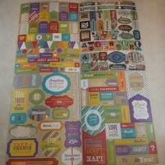 Huge Diecut Scrapbooking Clipboard 46 Sheets Bundle 3500 Pieces Alphabet Phrases