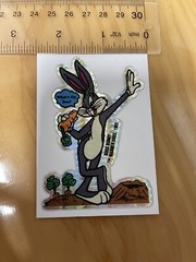 (1) Vintage Stickers 80s PRISM VENDING Machine LOONEY TUNES BUGS BUNNY VTG 1985