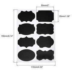 Chalkboard Labels Blackboard Stickers 50x35mm Reusable W Chalk Marker Count 96