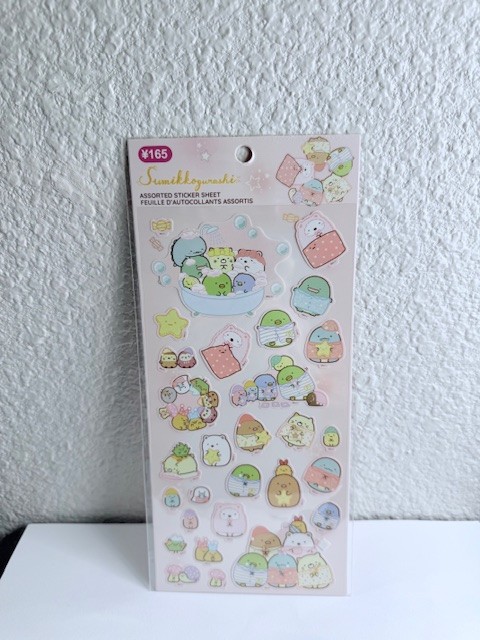 Brand New Cute 4″ by 9″ Sumikkogurashi Sticker Sheet