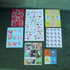 Sticker Lot Mixed Assorted Sticker Sheets Mostly Vintage