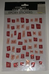KeepSake Essentials Clear Epoxy Pastel Alpha Alphabet Letters Scrapbook Stickers